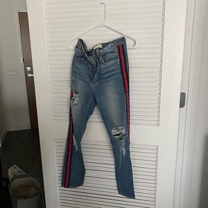 McGuire striped ripped jeans